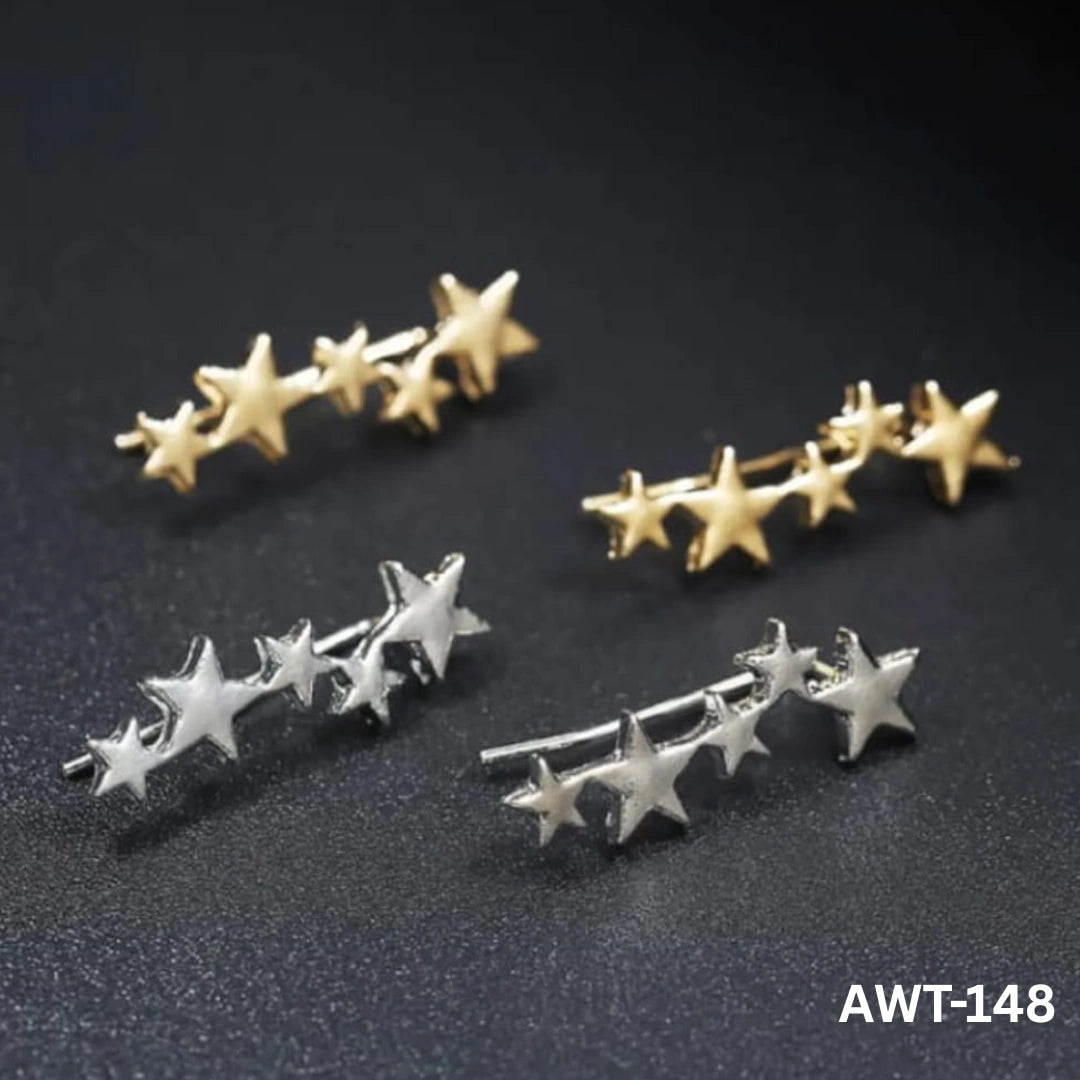 AWT-148 -Golden Star - Earrings
