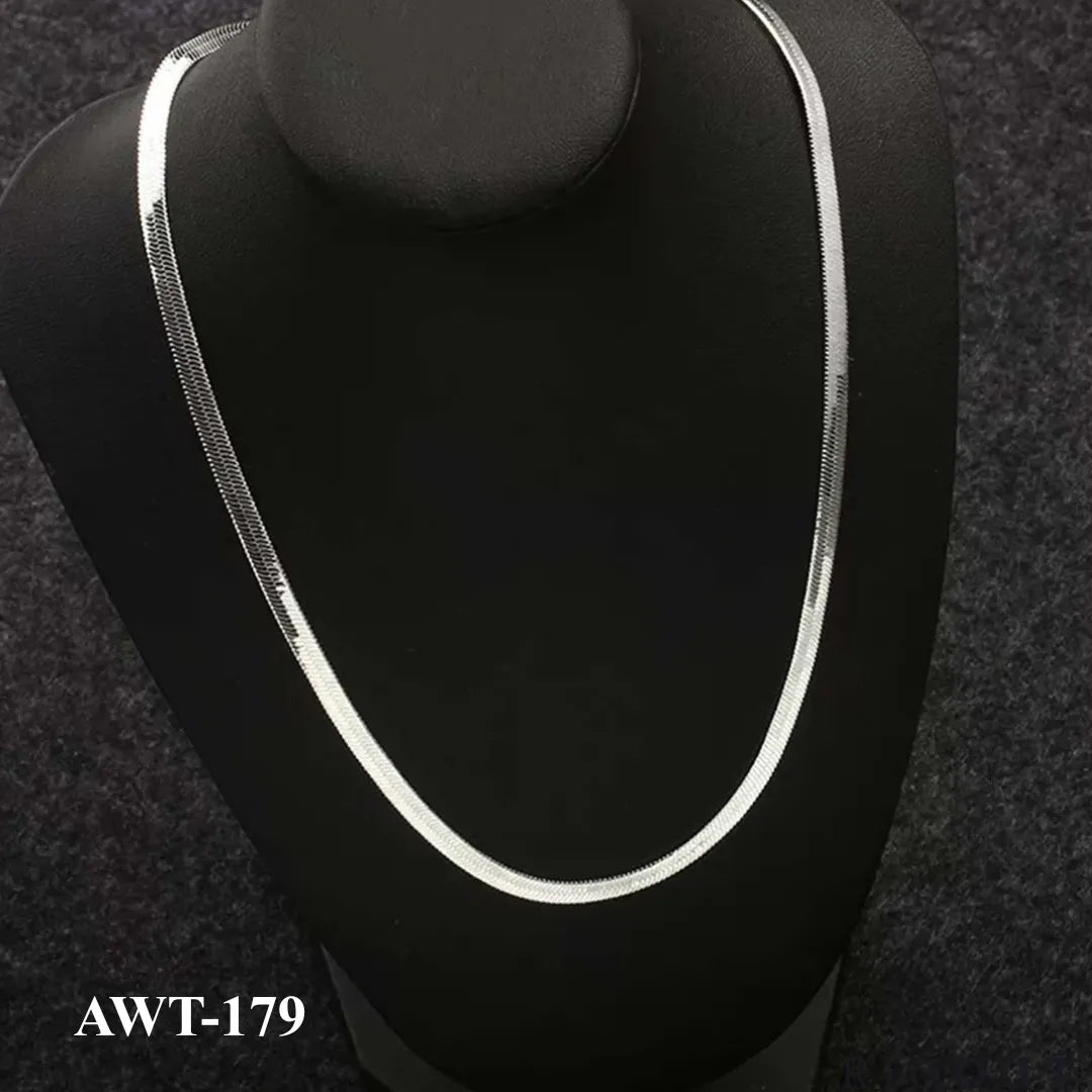 AWT-179 - Silver Thin Snake Chain - Necklace