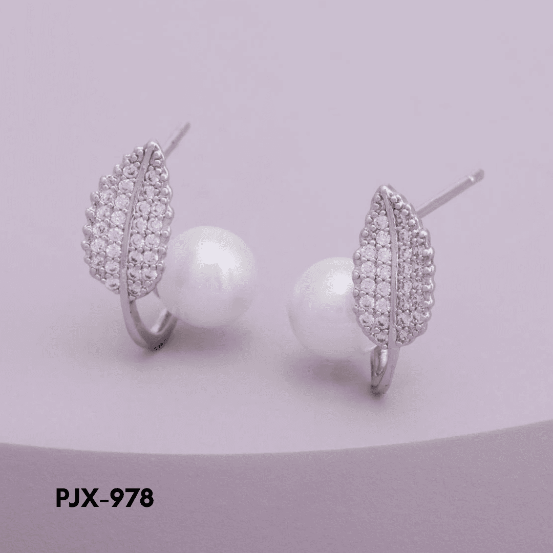 AWT-978 - Silver Leaf- Earrings - BSM WHOLESALE