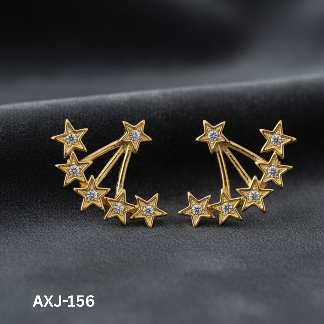 AXJ-156 - Golden Star - Ear cuff - Earrings - BSM WHOLESALE