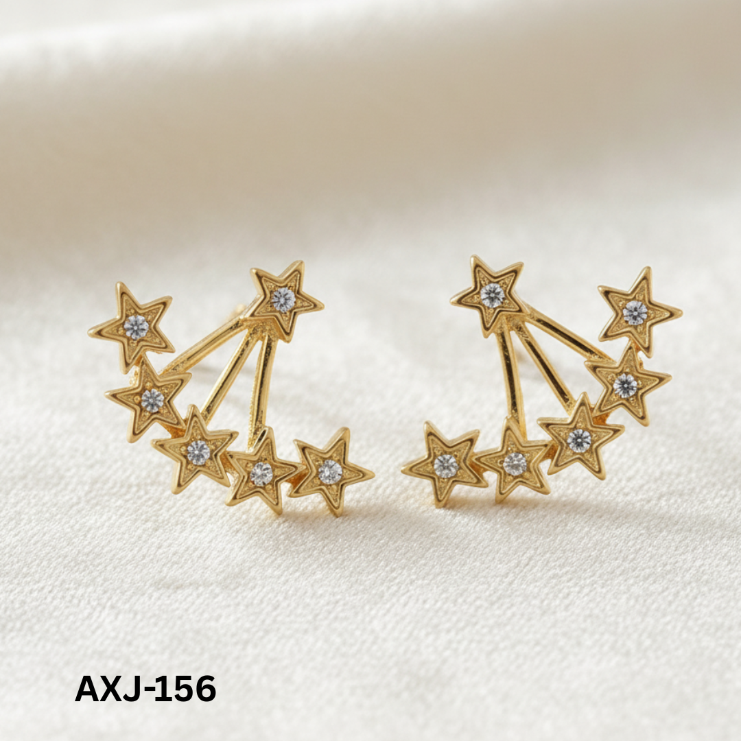 AXJ-156 - Golden Star - Ear cuff - Earrings - BSM WHOLESALE