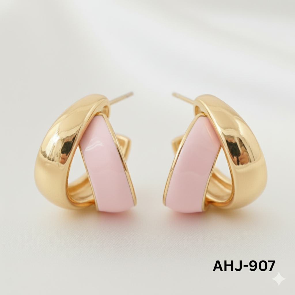 AHJ-907 - Dual Colour - Earrings - BSM WHOLESALE