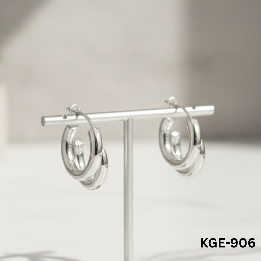 KGE-906 - Three-layer Hoops - Earrings - BSM WHOLESALE