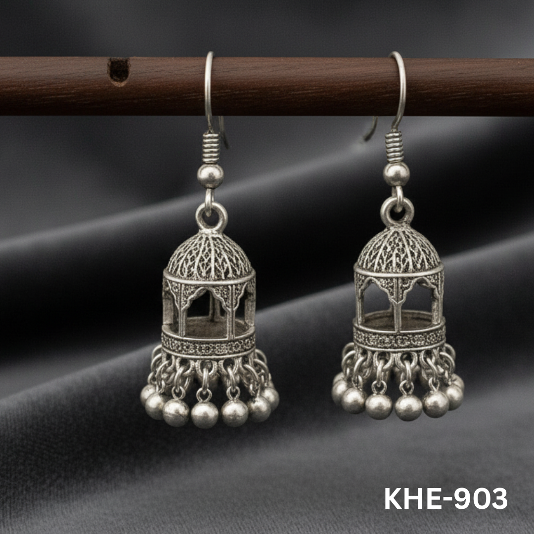 KHE-903 - Silver Indian - Earrings - BSM WHOLESALE