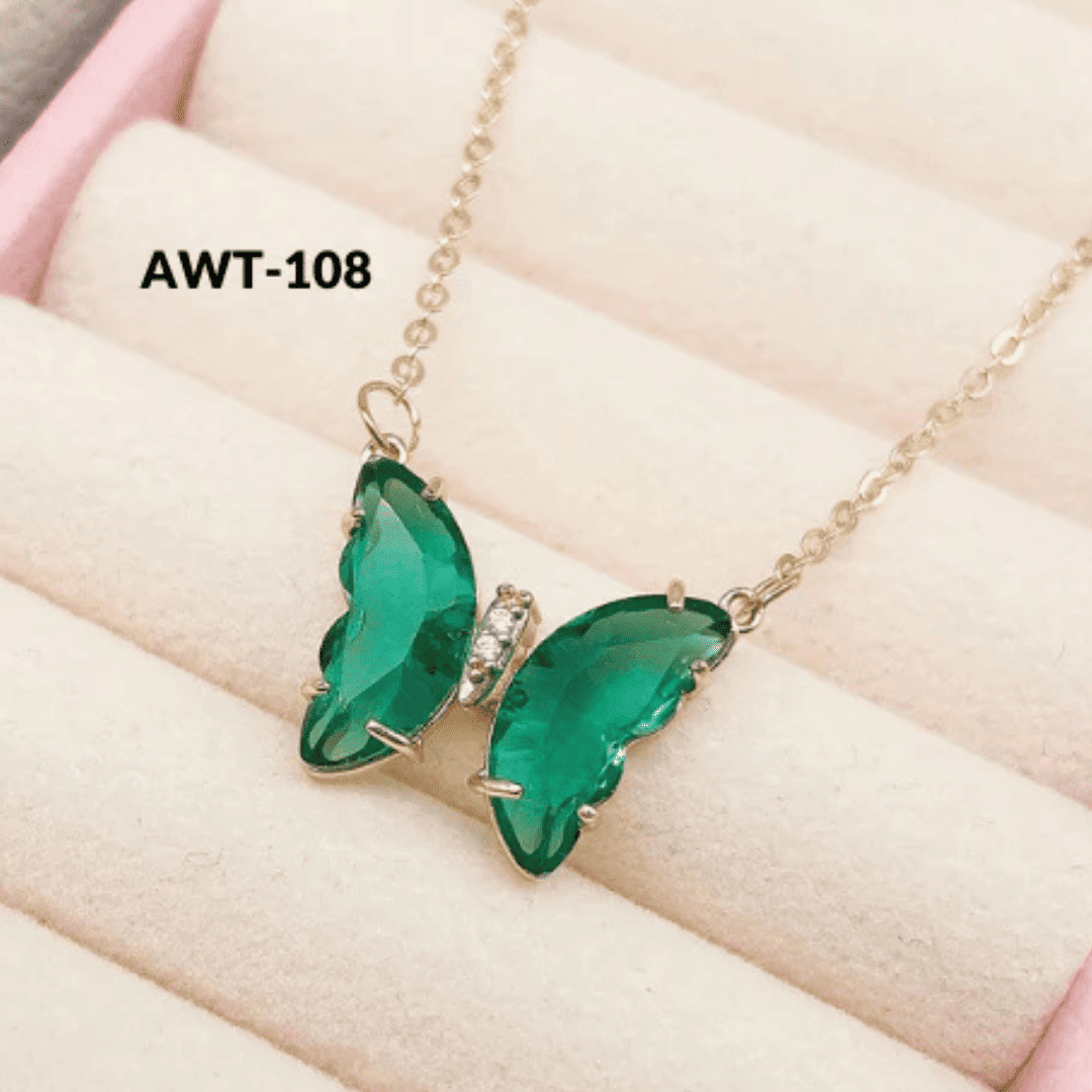 AWT-108 Crystal butterfly Pendent By BSM - BSM WHOLESALE