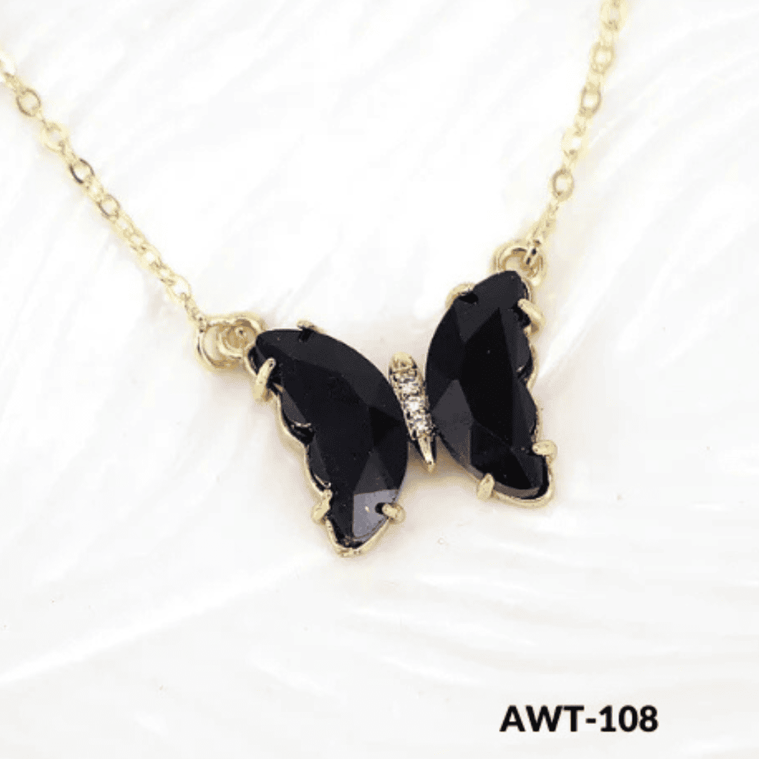 AWT-108 Crystal butterfly Pendent By BSM - BSM WHOLESALE