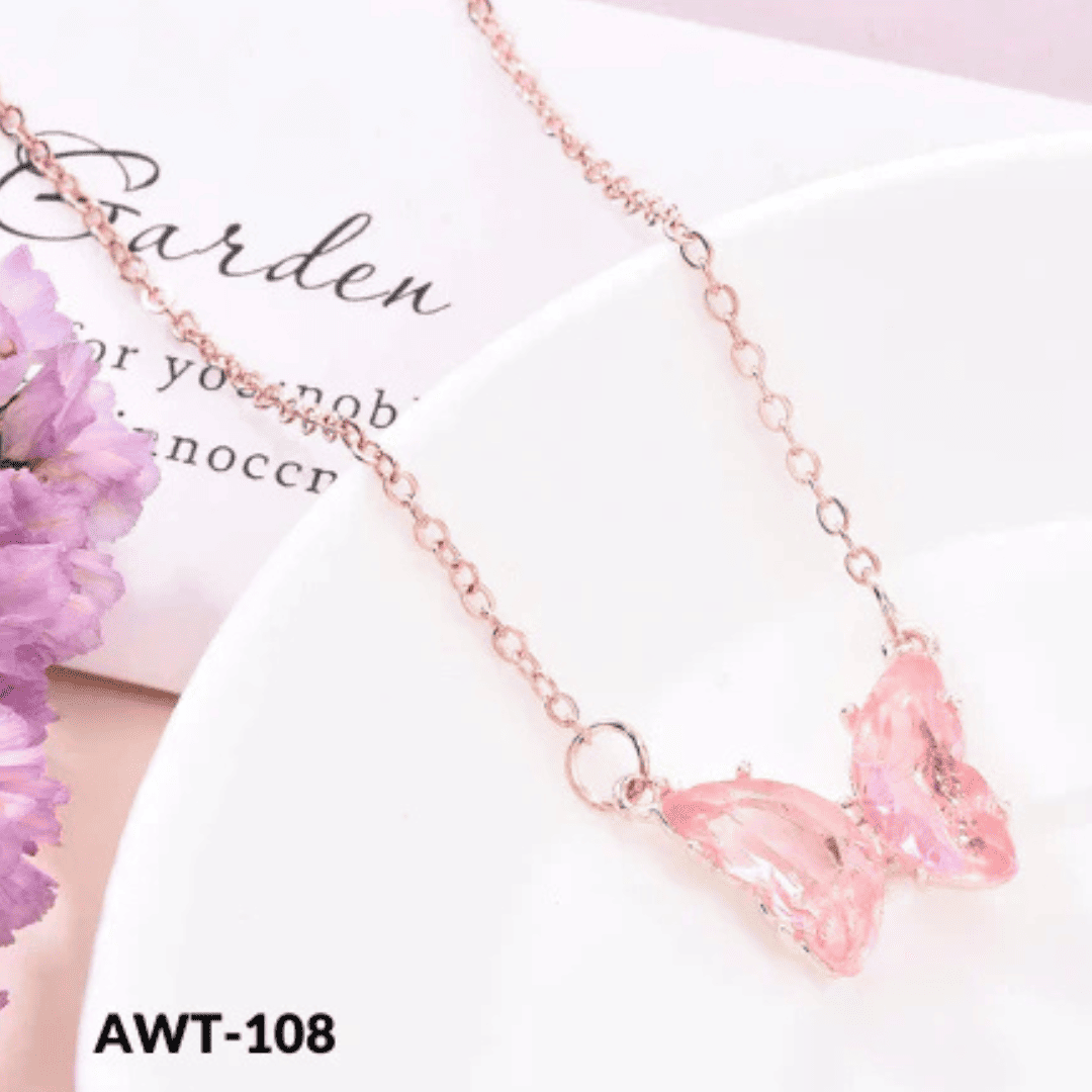 AWT-108 Crystal butterfly Pendent By BSM - BSM WHOLESALE