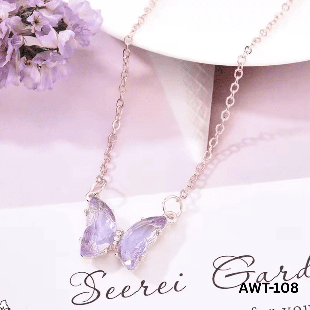 AWT-108 Crystal butterfly Pendent By BSM - BSM WHOLESALE