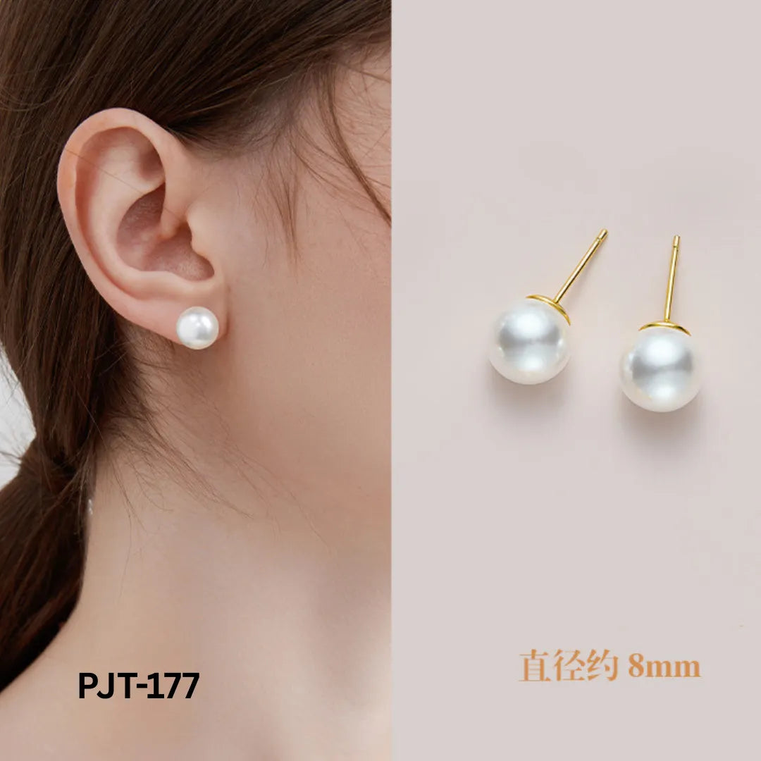 PJT-177 - White Pearl - Earrings