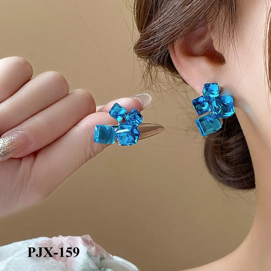 PJX-159 - Blue Crystal Sparkling - Earrings