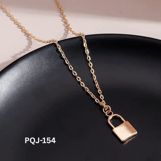 PQJ-154 - Lock - Necklace - BSM WHOLESALE