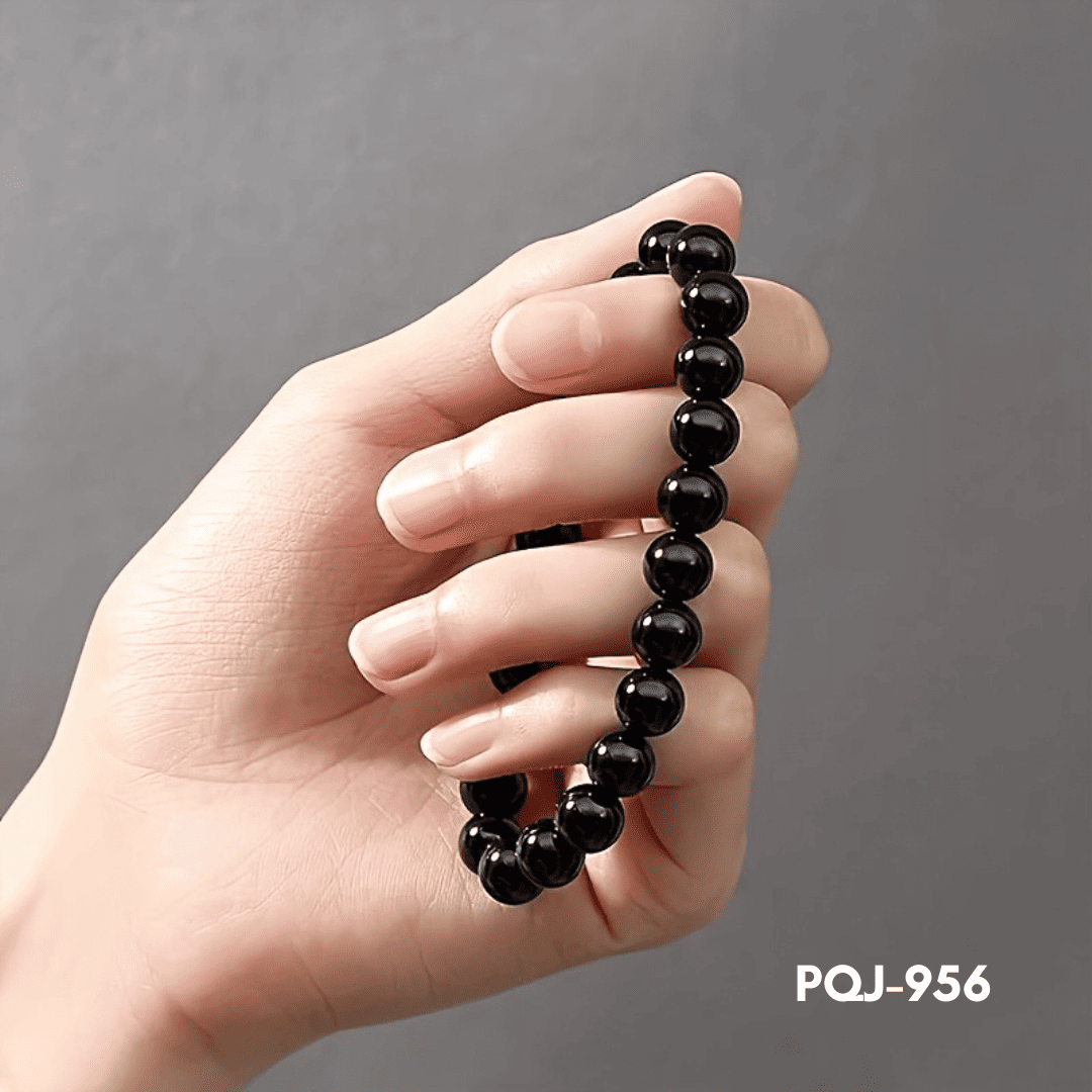 PQJ-957 - Black Beads - Bracelet - BSM WHOLESALE