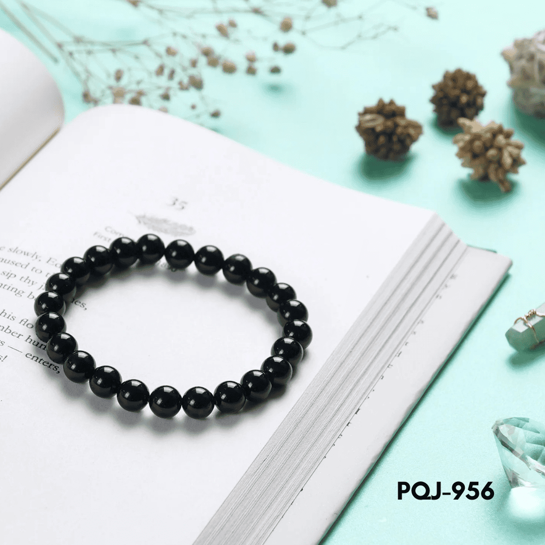PQJ-957 - Black Beads - Bracelet - BSM WHOLESALE