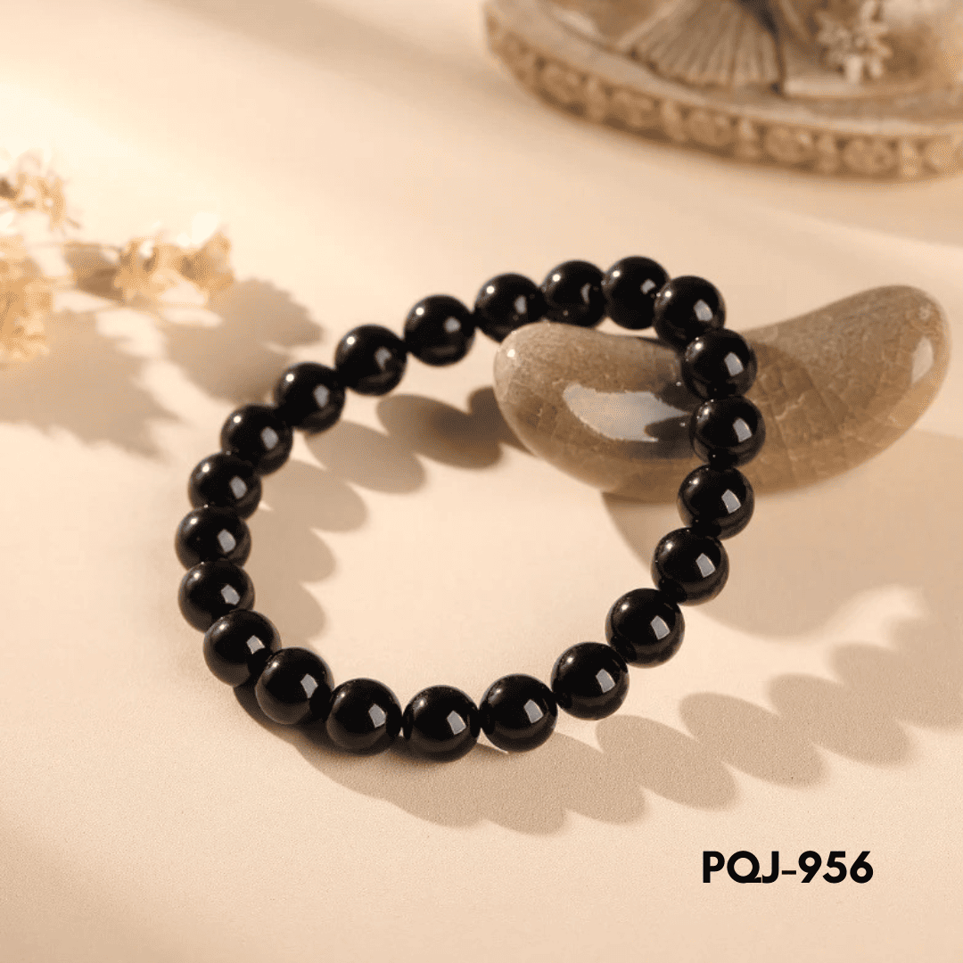 PQJ-957 - Black Beads - Bracelet - BSM WHOLESALE
