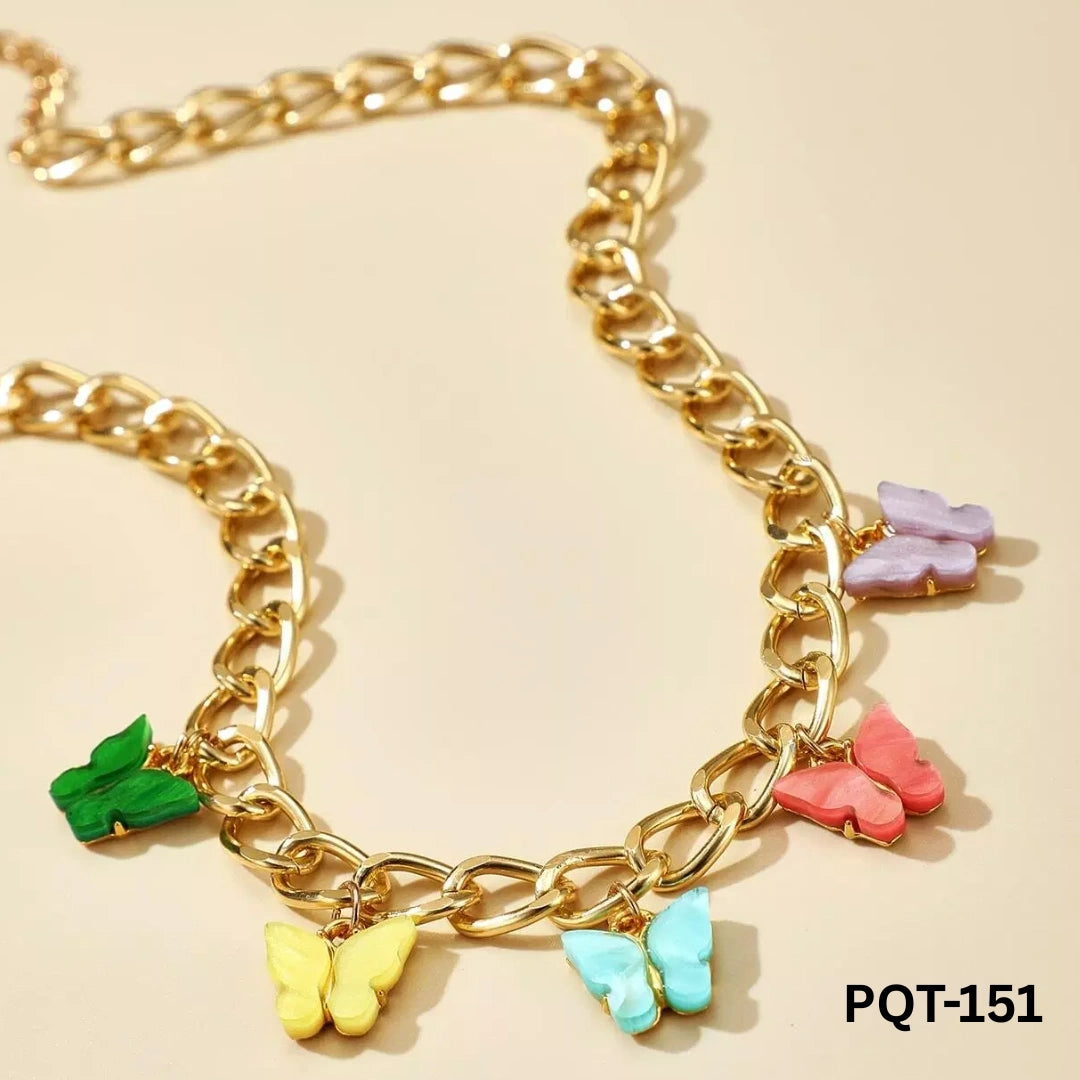 PQT-151 - 5 butterfly - Necklace