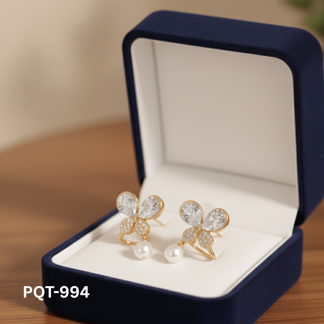 PQT-994 - Golden Tangled - Earrings - BSM WHOLESALE