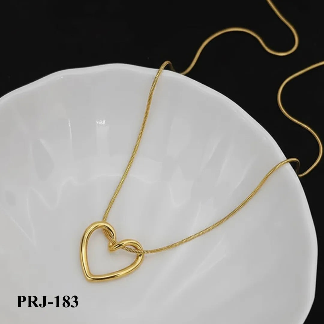 PRJ-183 - Golden Hollow Necklace - Stainless Steel