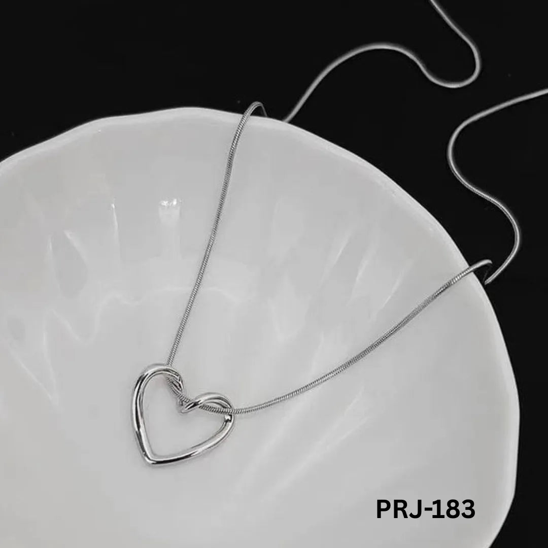 PRJ-183 - Silver Hollow Necklace - Stainless Steel