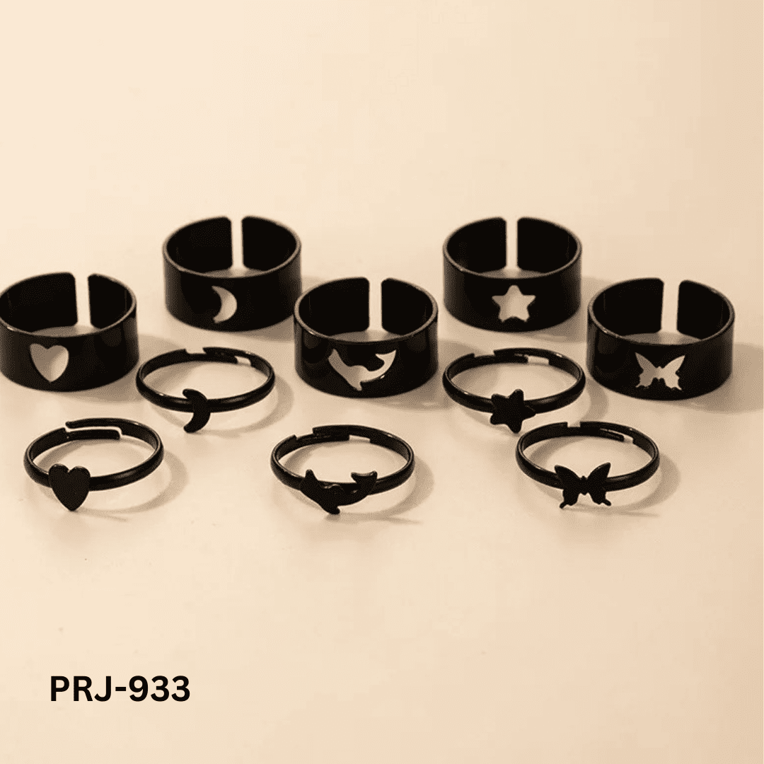 PRJ-933 - 10 PCs Couple - Rings - BSM WHOLESALE