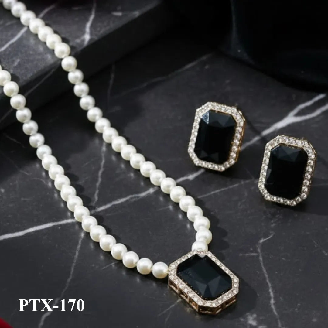 PTX-170 - Black Stone - Jewellery Set