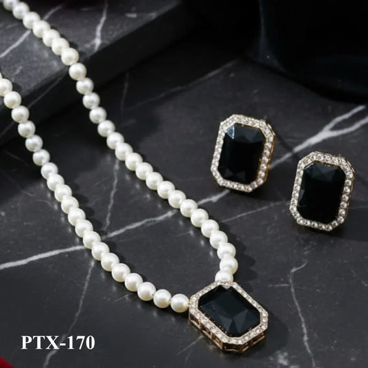 PTX-170 - Black Stone - Jewellery Set
