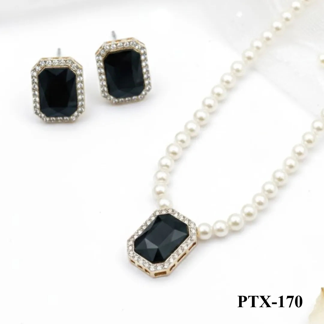 PTX-170 - Black Stone - Jewellery Set