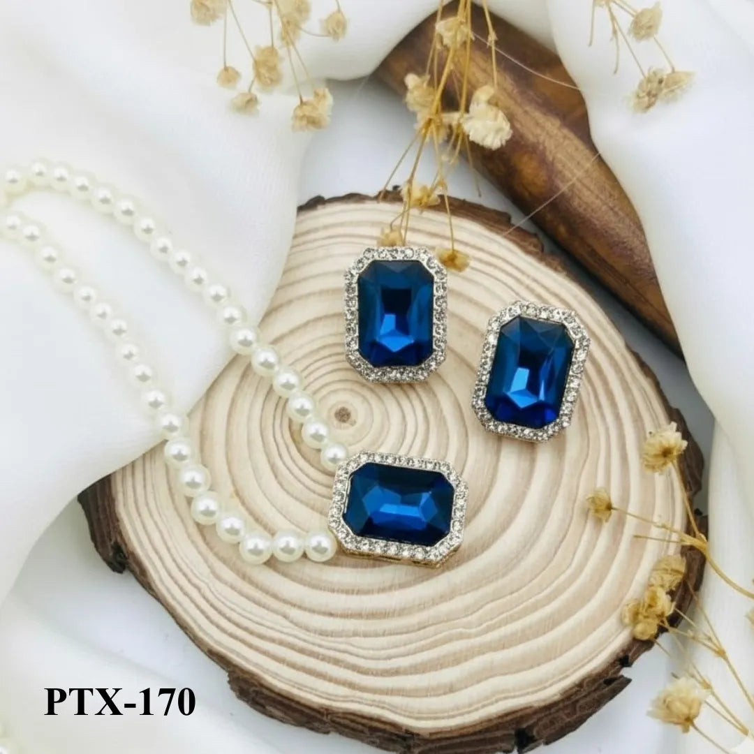PTX-170 - Blue Stone - Jewellery Set