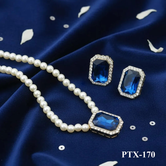PTX-170 - Blue Stone - Jewellery Set