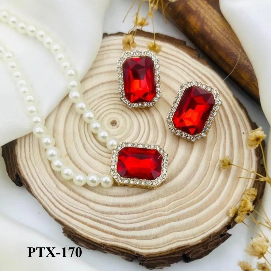 PTX-170 - Red Stone - Jewellery Set
