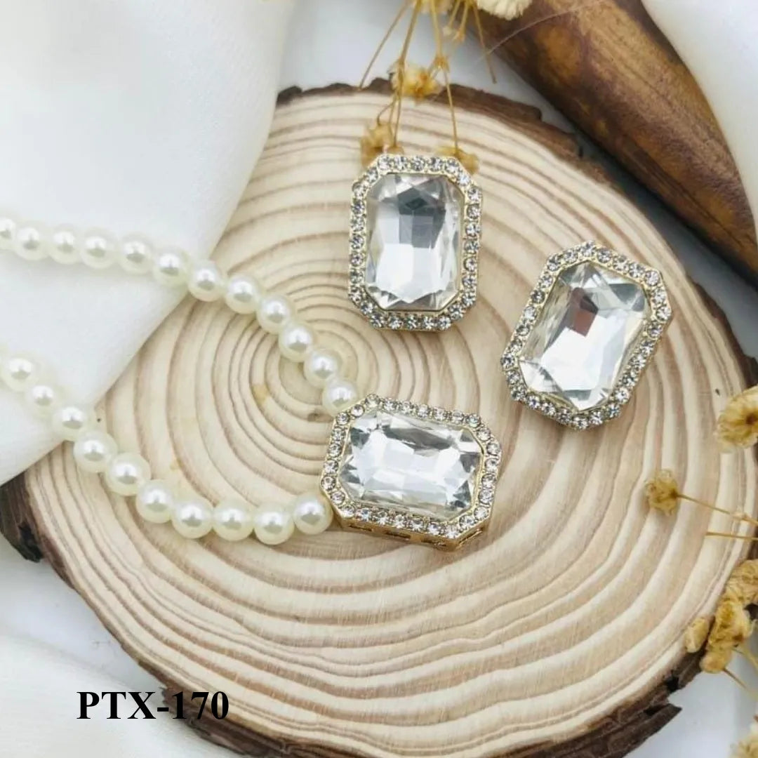 PTX-170 - White Stone - Jewellery Set