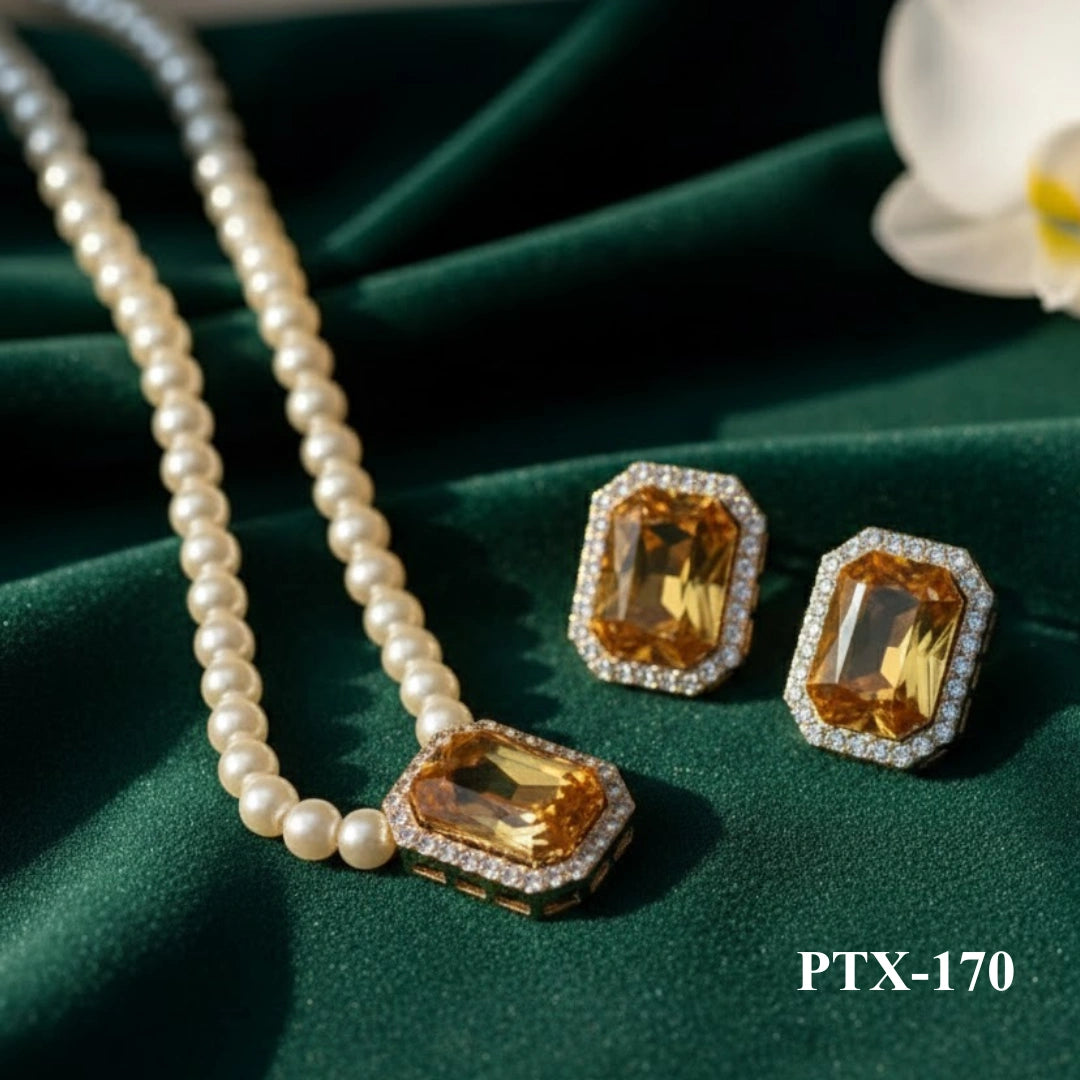 PTX-170 - Yellow Stone - Jewellery Set