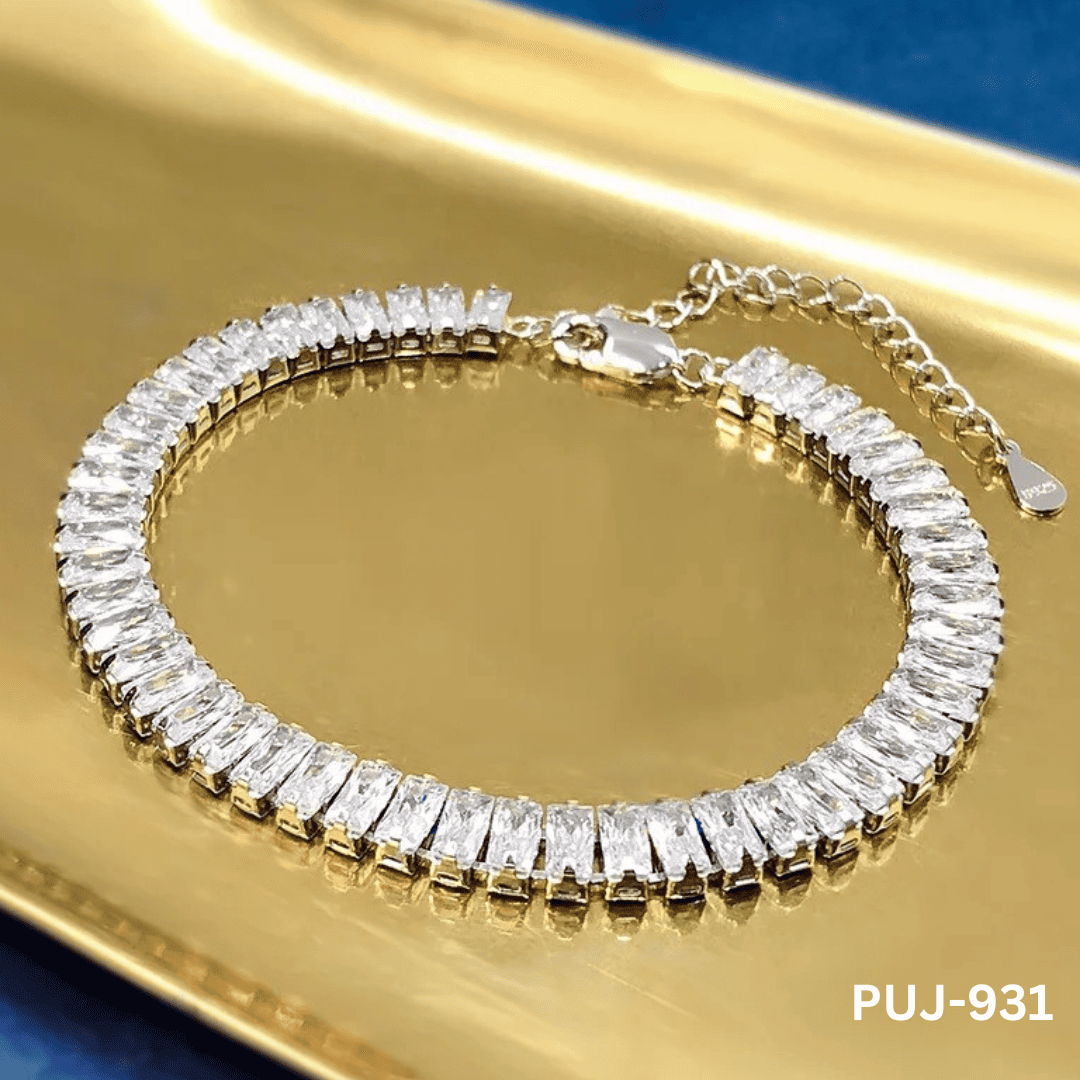 PUJ-931 - Silver Sparkling - Bracelet - BSM WHOLESALE