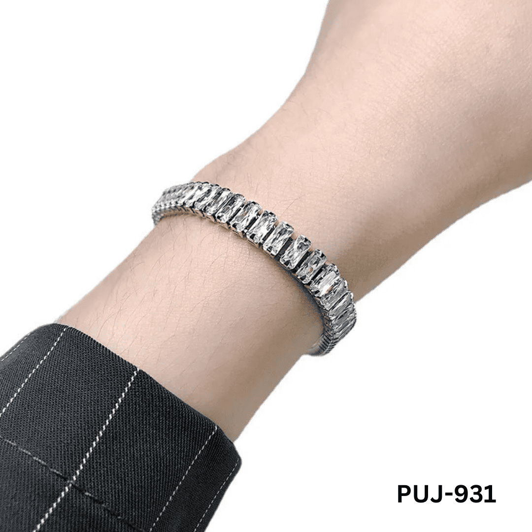 PUJ-931 - Silver Sparkling - Bracelet - BSM WHOLESALE