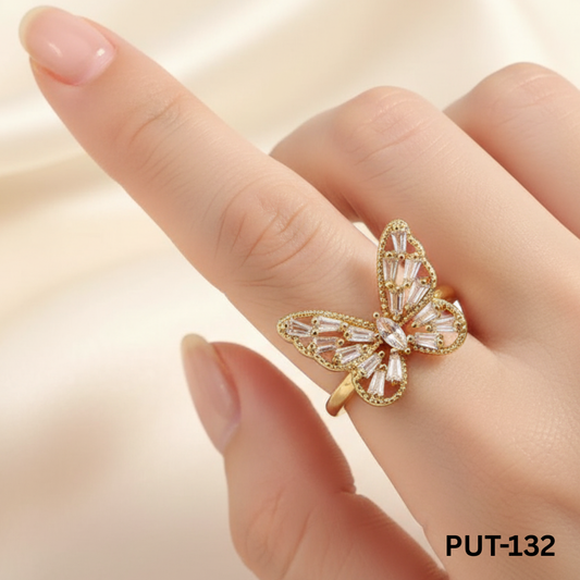 PUT-132 - Zircon Butterfly - Rings - BSM WHOLESALE