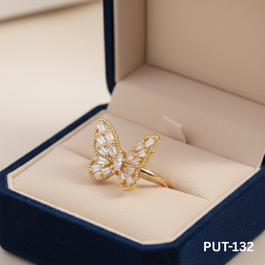 PUT-132 - Zircon Butterfly - Rings - BSM WHOLESALE