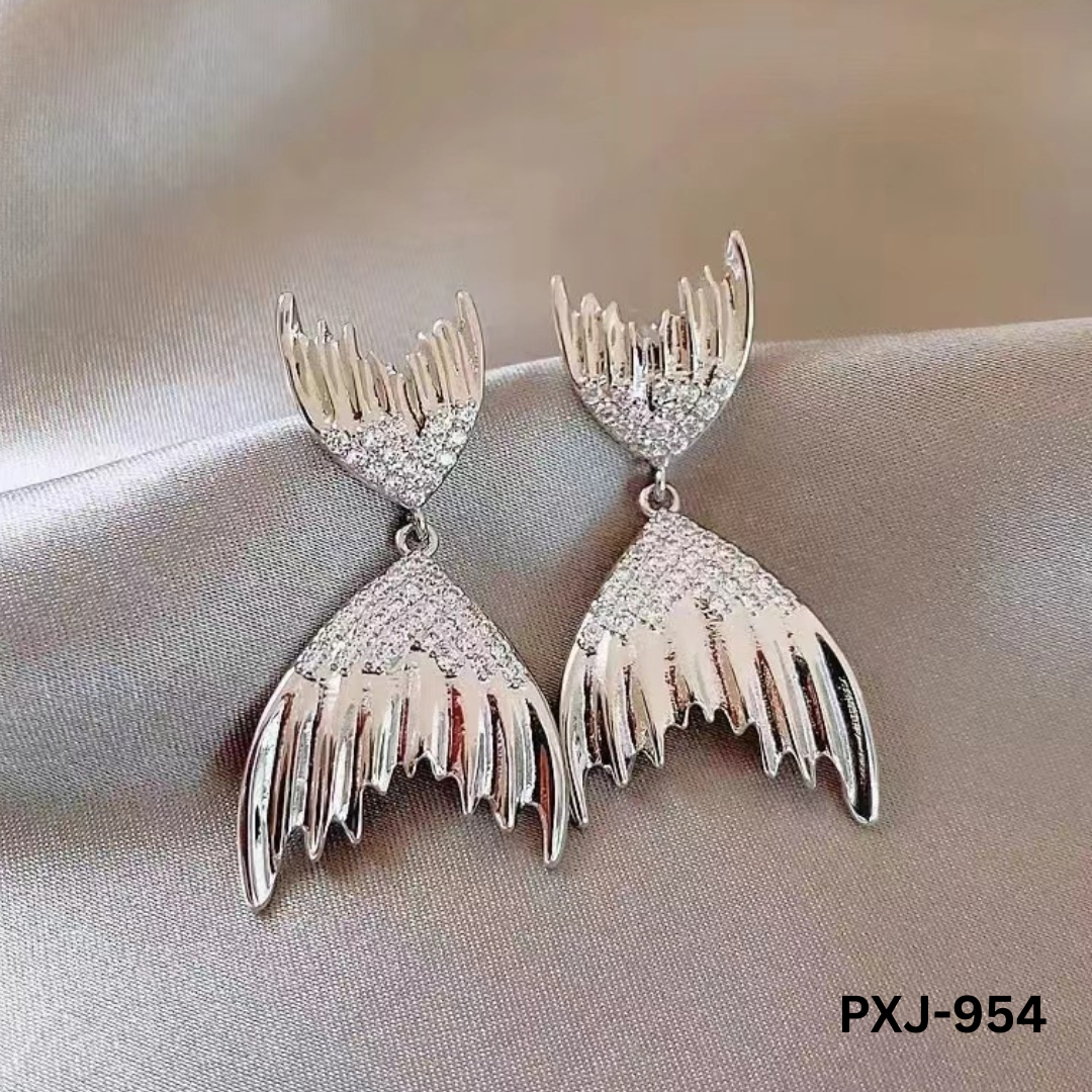 PXJ-954 Korean 925 Fish Tail Earrings By BSM - BSM WHOLESALE