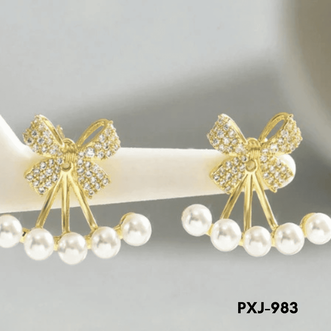 PXJ-982 -Bow Style - Earrings - BSM WHOLESALE