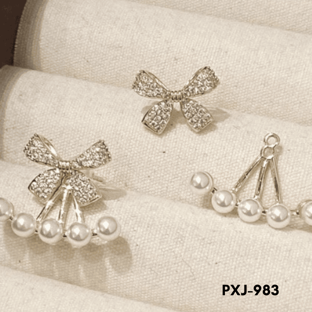 PXJ-982 -Bow Style - Earrings - BSM WHOLESALE