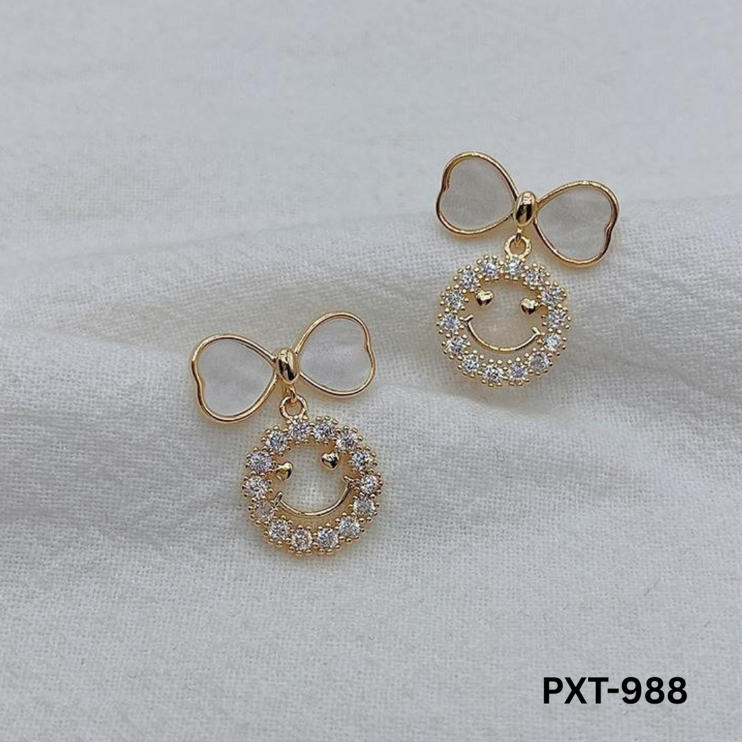 PXT-988 - Smiley Face - Earrings - BSM WHOLESALE
