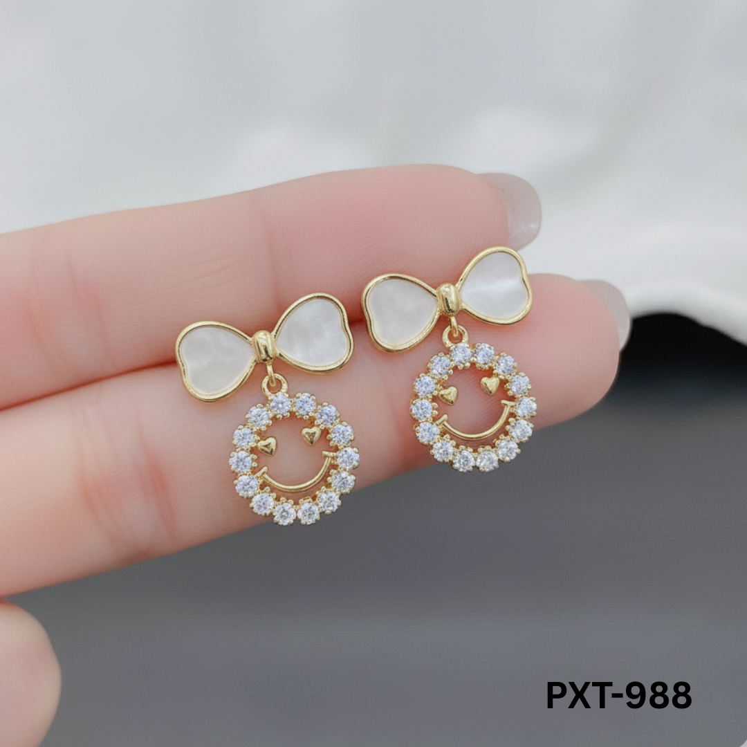 PXT-988 - Smiley Face - Earrings - BSM WHOLESALE