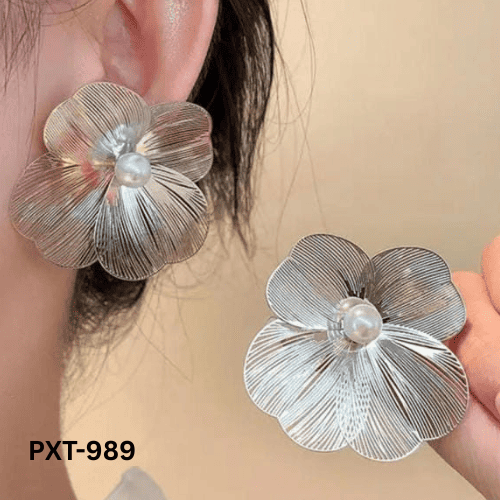 PXT-989 - Silver Foil - Earrings - BSM WHOLESALE