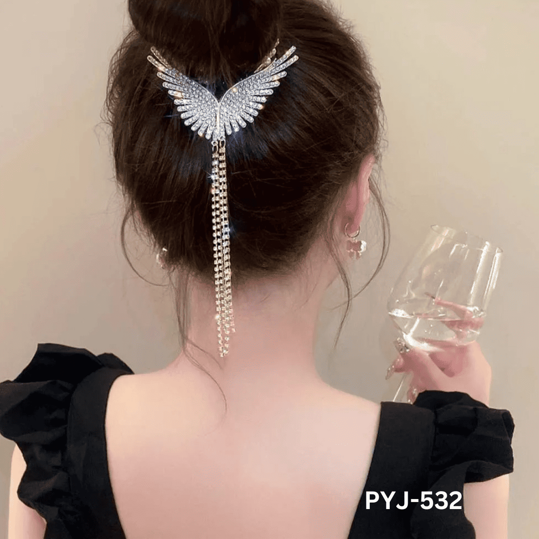 PYJ-532 - Butterfly Long Tassel - Claw - BSM WHOLESALE