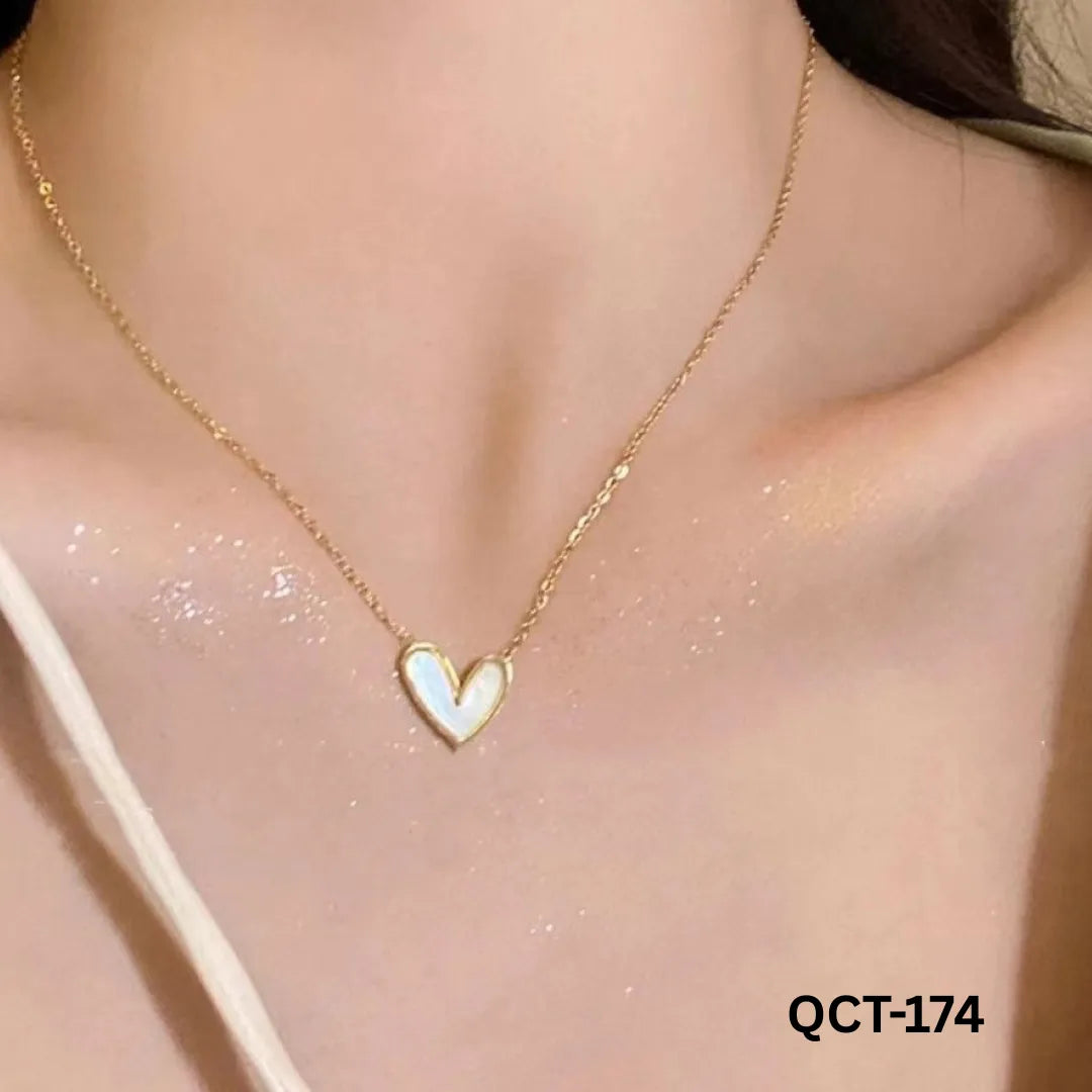 QCT-174 - Mini Heart Necklace - Stainless Steel