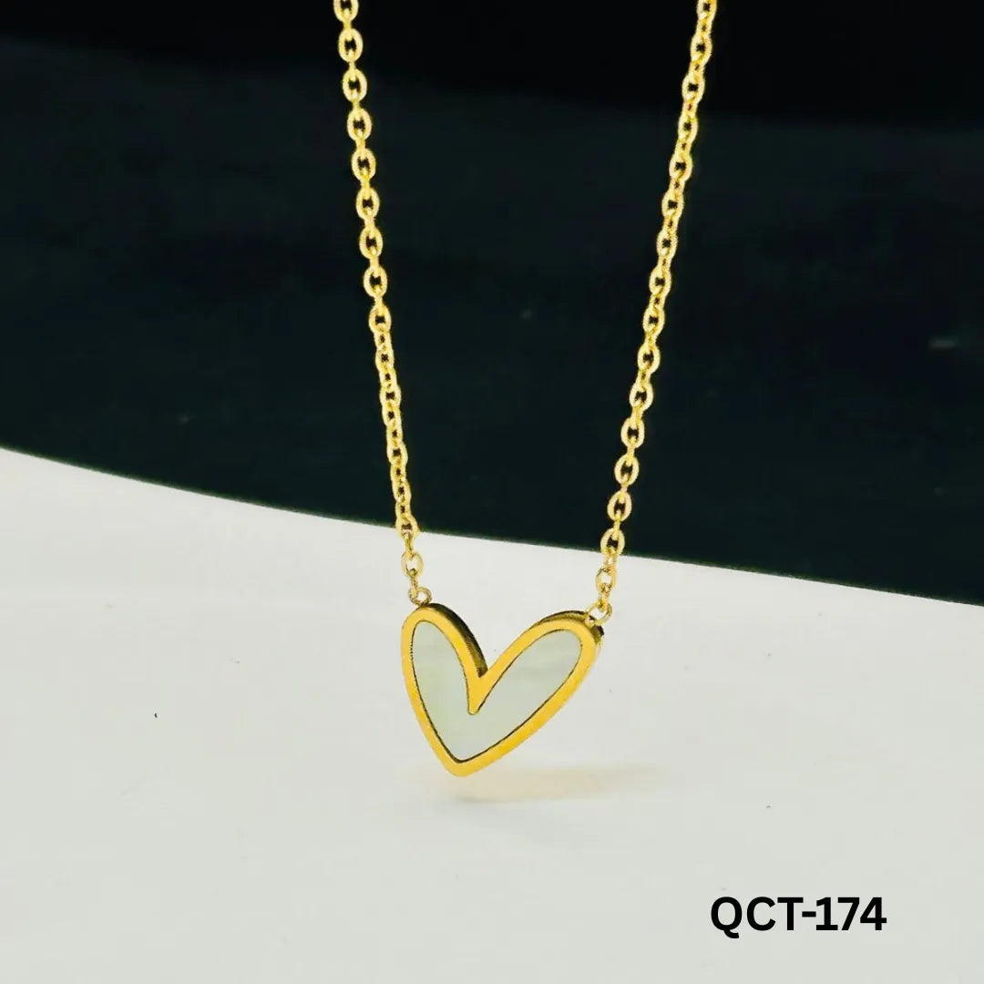 QCT-174 - Mini Heart Necklace - Stainless Steel
