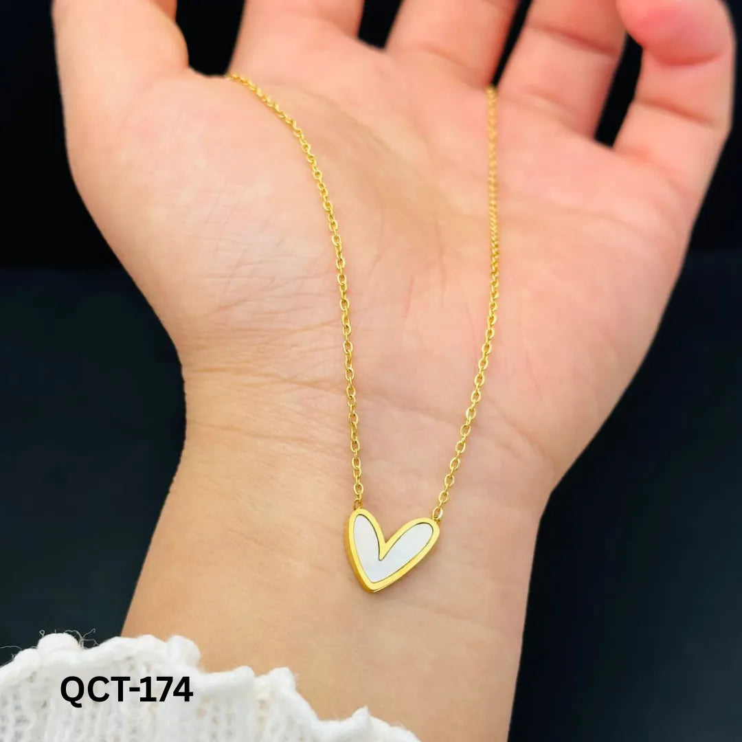 QCT-174 - Mini Heart Necklace - Stainless Steel