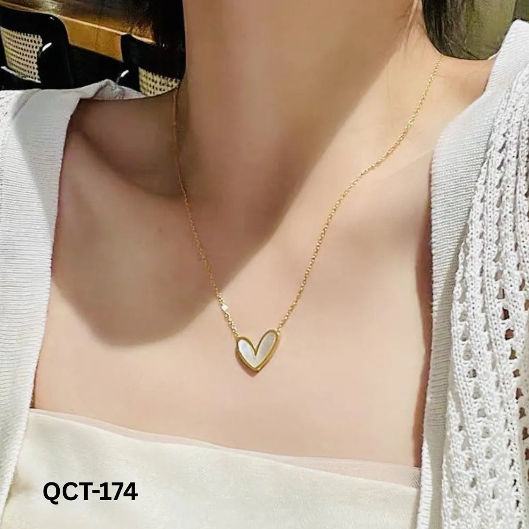 QCT-174 - Mini Heart Necklace - Stainless Steel