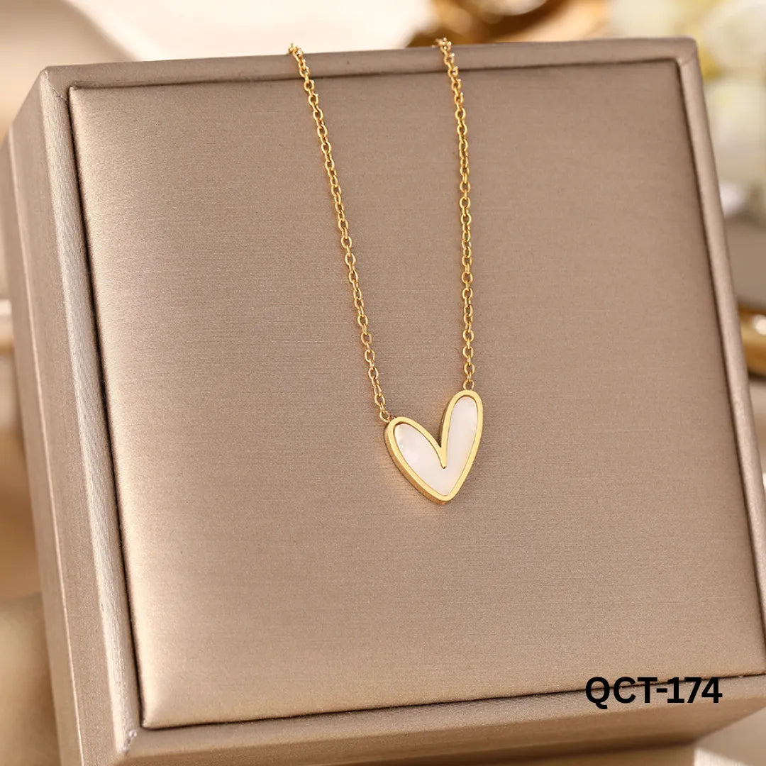 QCT-174 - Mini Heart Necklace - Stainless Steel