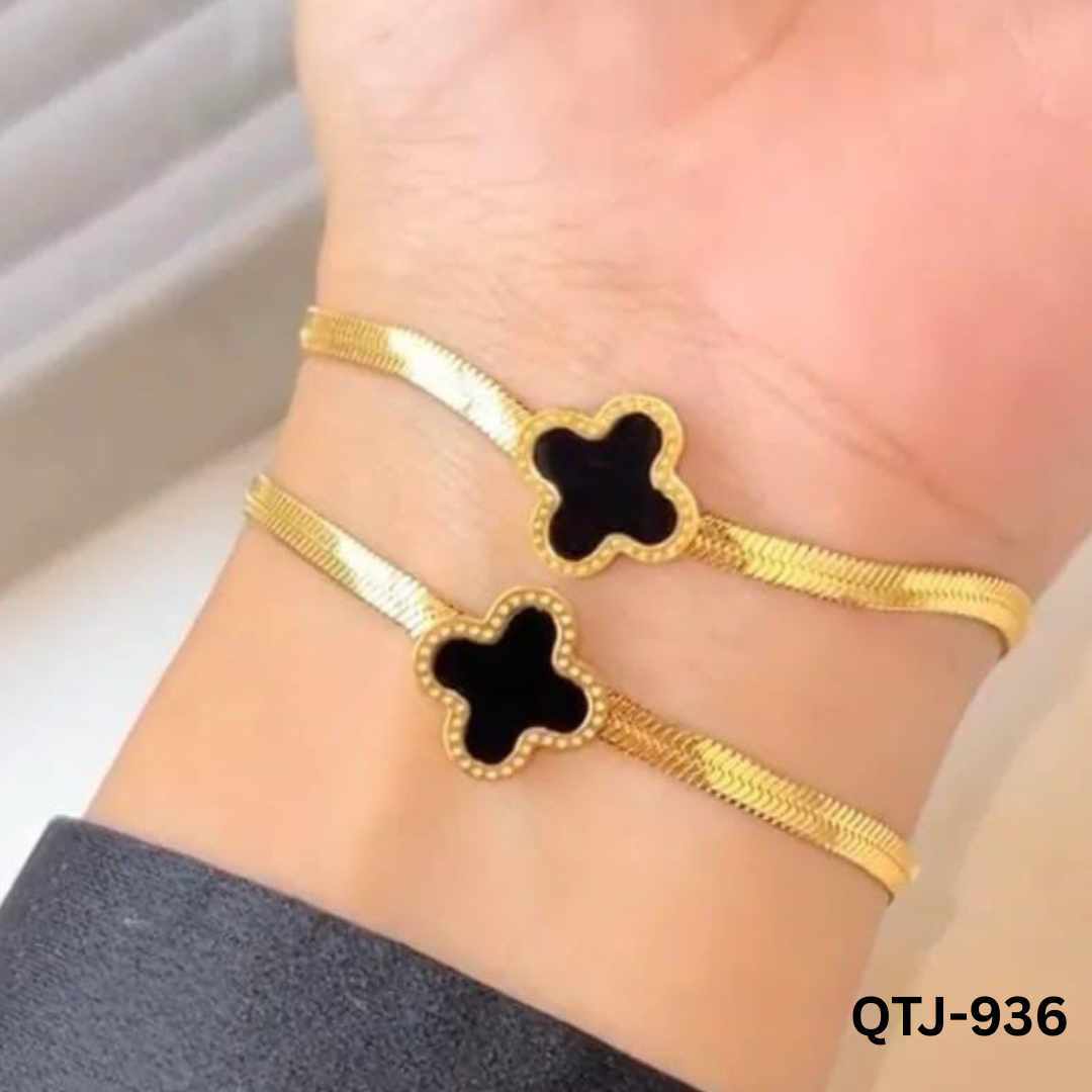 QTJ-936 - VanCleef Golden Black - Bracelet - BSM WHOLESALE