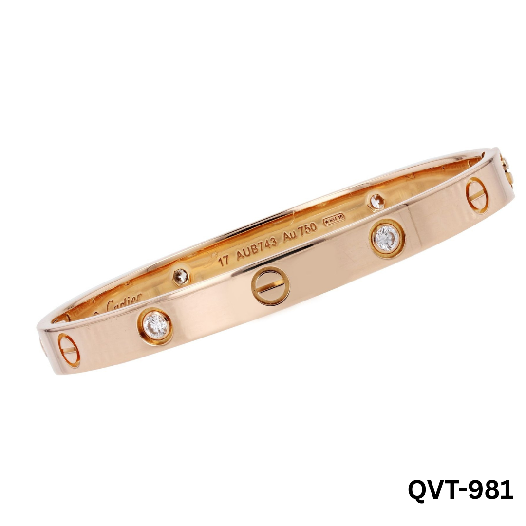 QVT-981 - Golden Cartier - Bracelet - BSM WHOLESALE