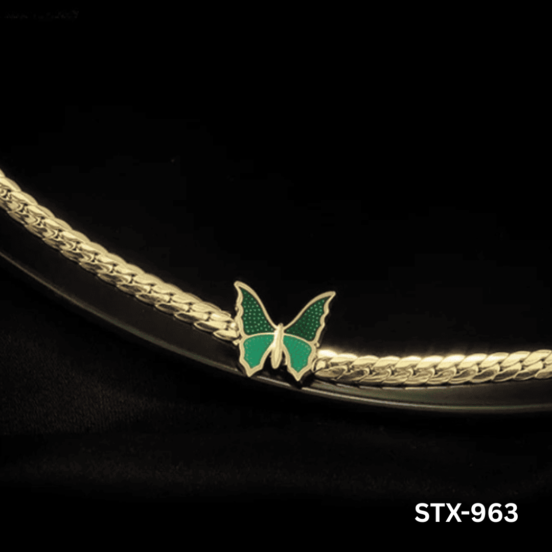 STX-963 - Green Butterfly - Necklace - BSM WHOLESALE